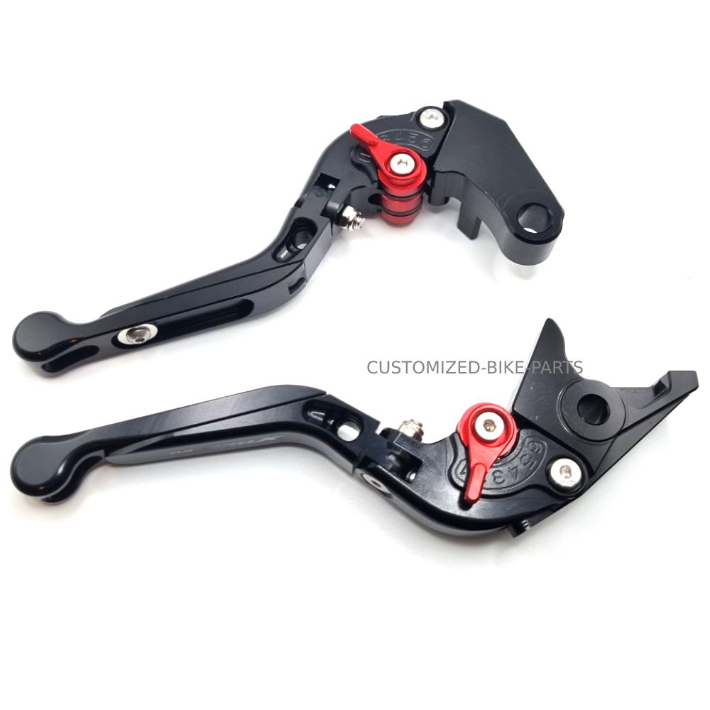 BLACK / BLACK ADJUSTABLE BRAKE & CLUTCH LEVERS SET - HONDA NC750X 2016-2026