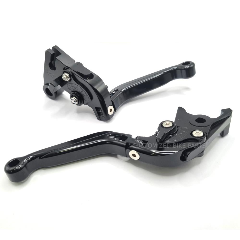 Black / Black Adjustable Clutch & Brake Levers Triumph Street Twin 900 2016-2022