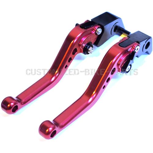 Short Red Adjustable Brake & Clutch Lever Set - KTM 690 Duke 2008-2011