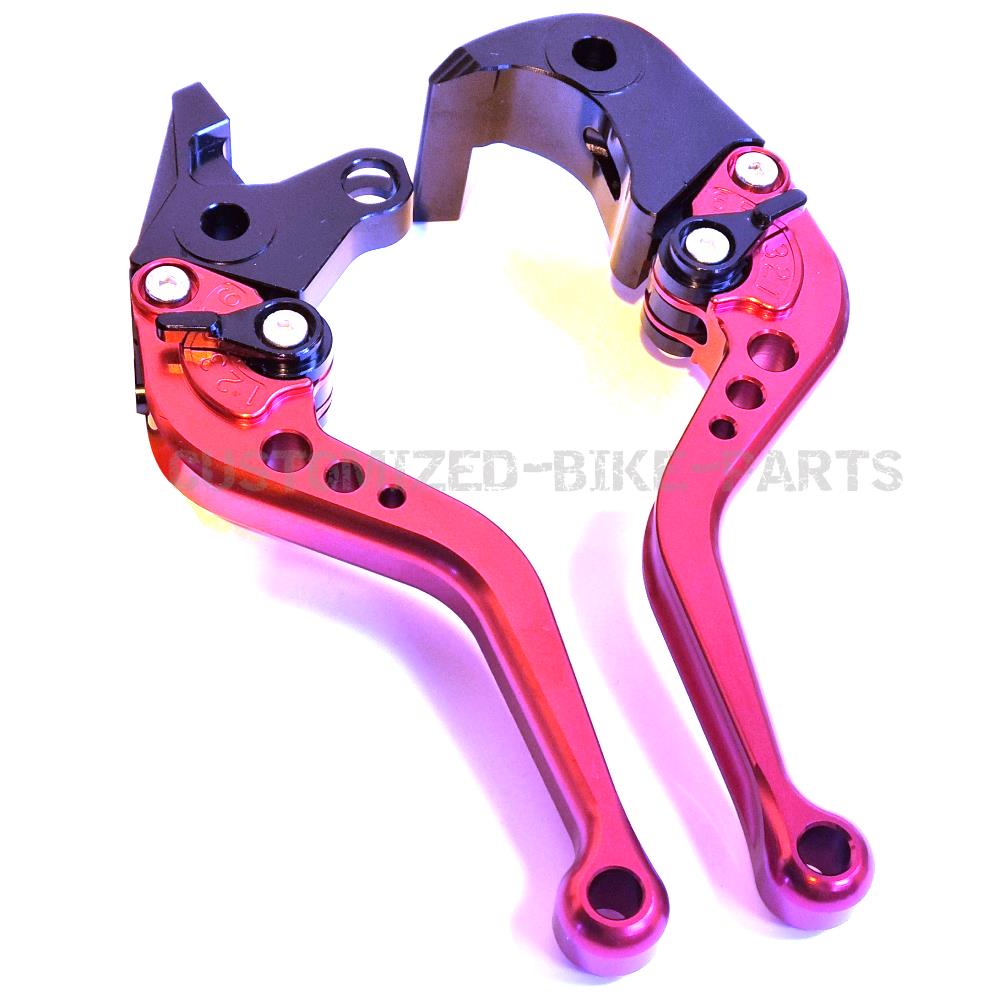 Short Red Clutch & Brake Levers For SUZUKI GSX1300 B-KING 2007-2012