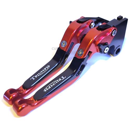 Red / Black Clutch & Brake Levers - Triumph DAYTONA 600 / 650 2004-2005