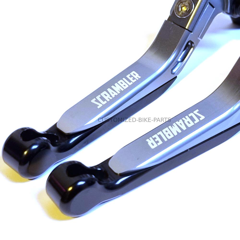 Titanium/Black Clutch & Brake Levers Triumph Scrambler / Street 2017-2023
