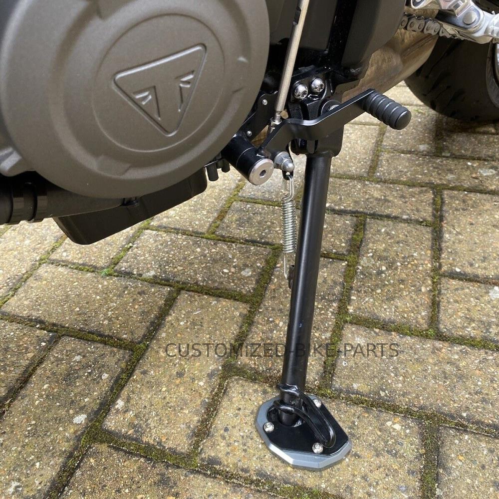 Grey Side Stand Kickstand Shoe Extender - Triumph Trident 660 2021-2025