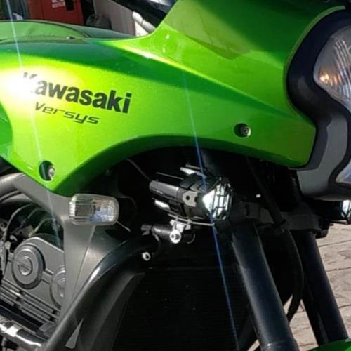 Complete LED Auxiliary Spot Fog Light Assembly Kit - Kawasaki KLE Versys 650