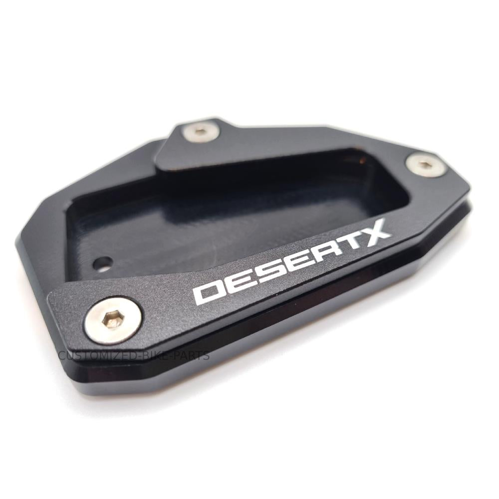 Black CNC Side Stand Kickstand Shoe Extender - Ducati Desert X 2022-2025