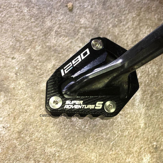 Black Side Stand Kickstand Shoe Extender - KTM 1290 Super Adventure S 2021-2025