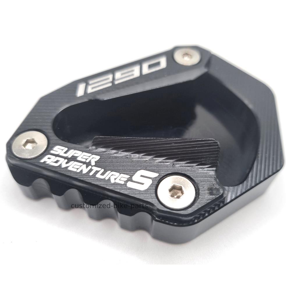 Black Side Stand Kickstand Shoe Extender - KTM 1290 Super Adventure S 2021-2025
