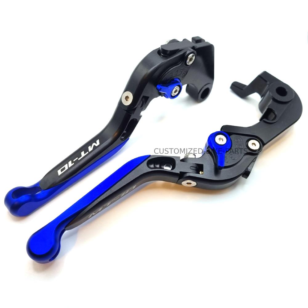 Blue/Black Adjustable Clutch Brake Lever Set - Yamaha MT-10 SP / MT-10 2022-2026