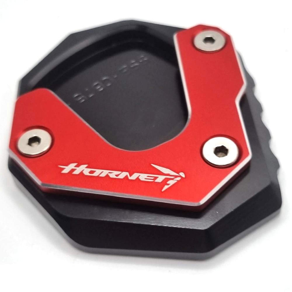Red / Black CNC Side Stand Kickstand Shoe Extender Honda CB750 Hornet 2023-2025