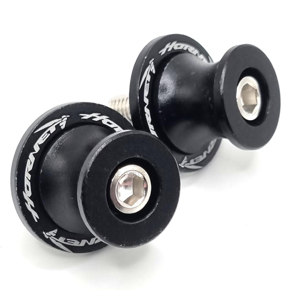 Honda CB750 Hornet 2023-2025 Black Rear Swingarm Spools Paddock Stand Bobbins