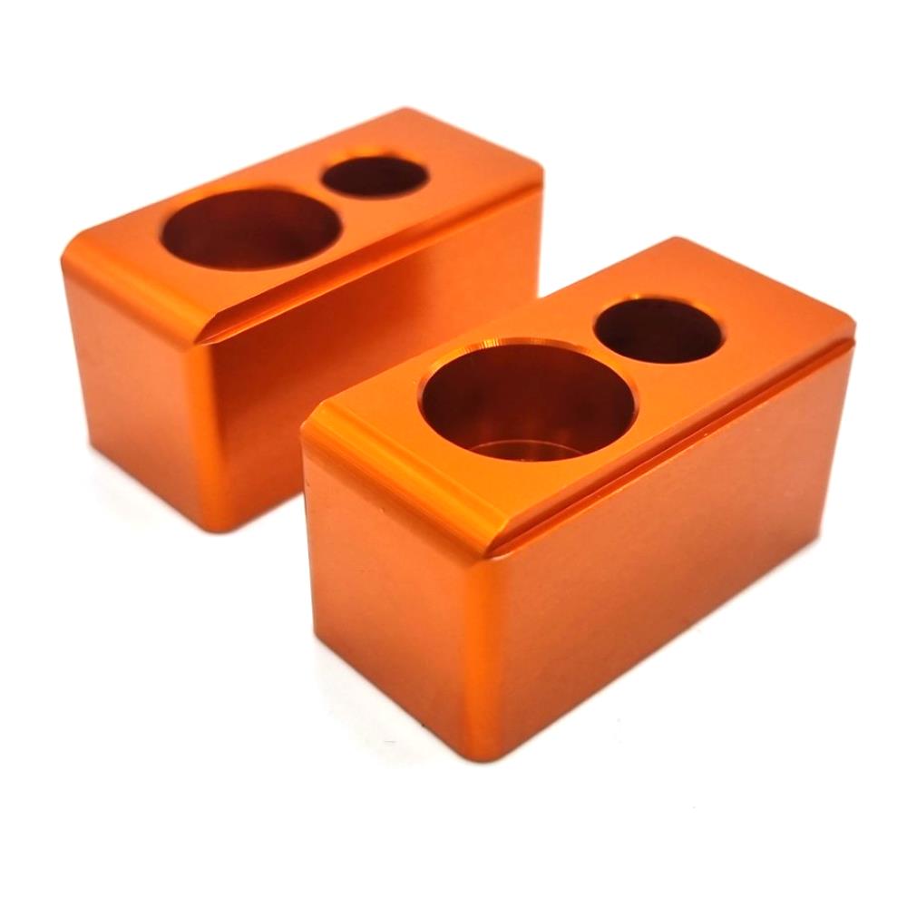 Orange 22mm Handlebar Mount Risers - KTM XCW EXC EXCF 200 250 300 350 400 450
