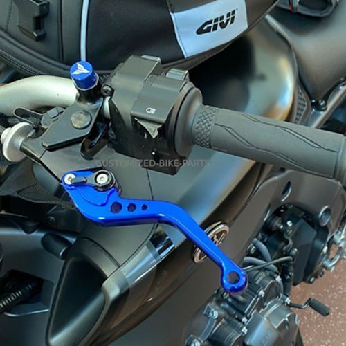 Short Blue Clutch & Brake Levers For Yamaha FJ-07 / MT-07 2014-2025
