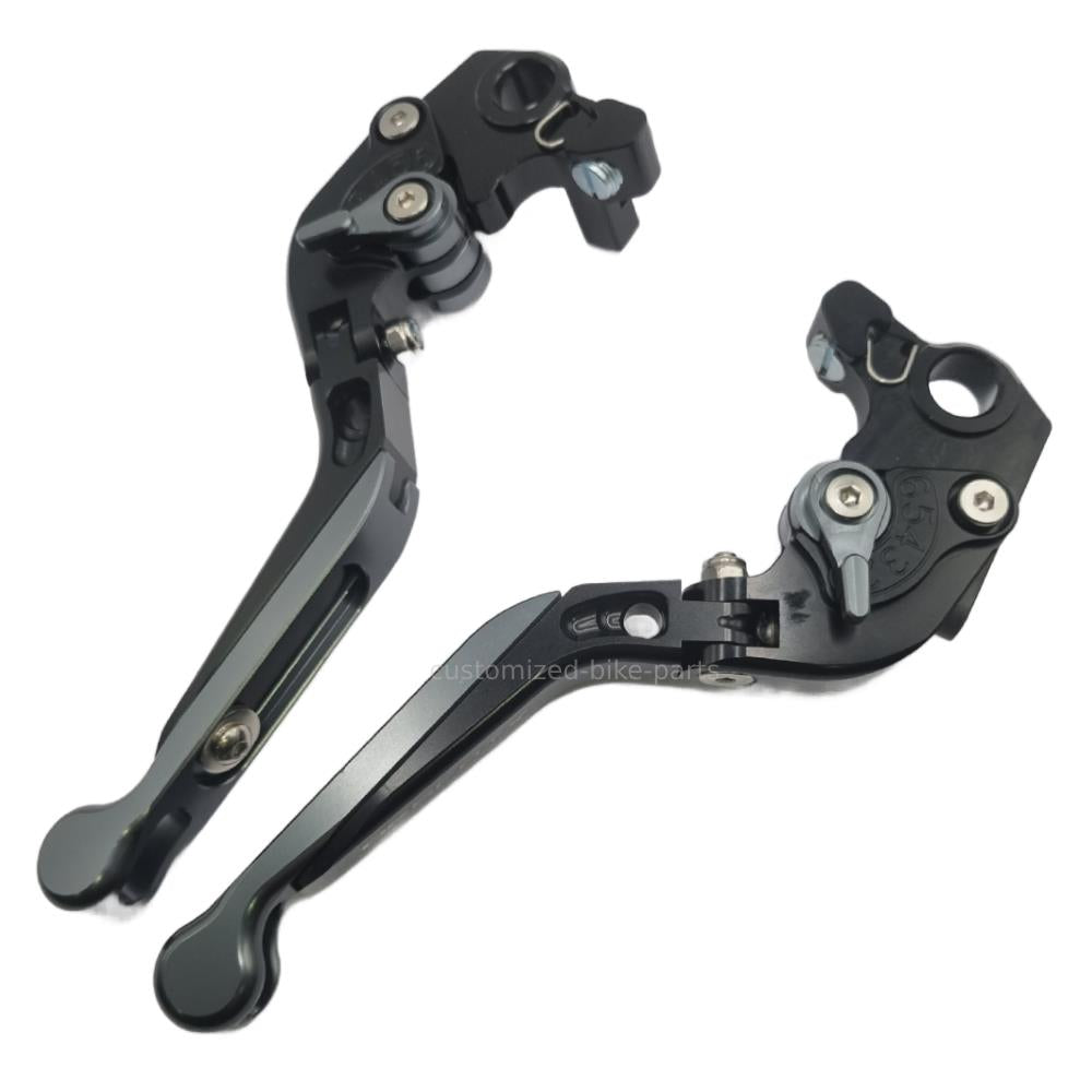 Black Grey Adjustable Clutch Brake Lever Set - Ducati DesertX Desert X 2022-2025