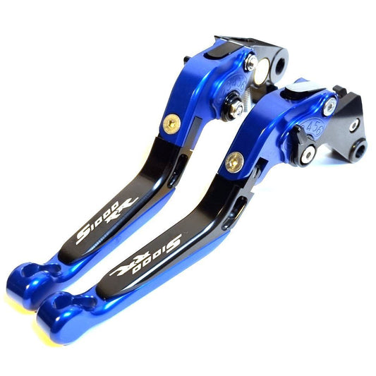 Blue/black Adjustable Extendable Brake Clutch Levers Set - BMW S1000RR 2020-2025