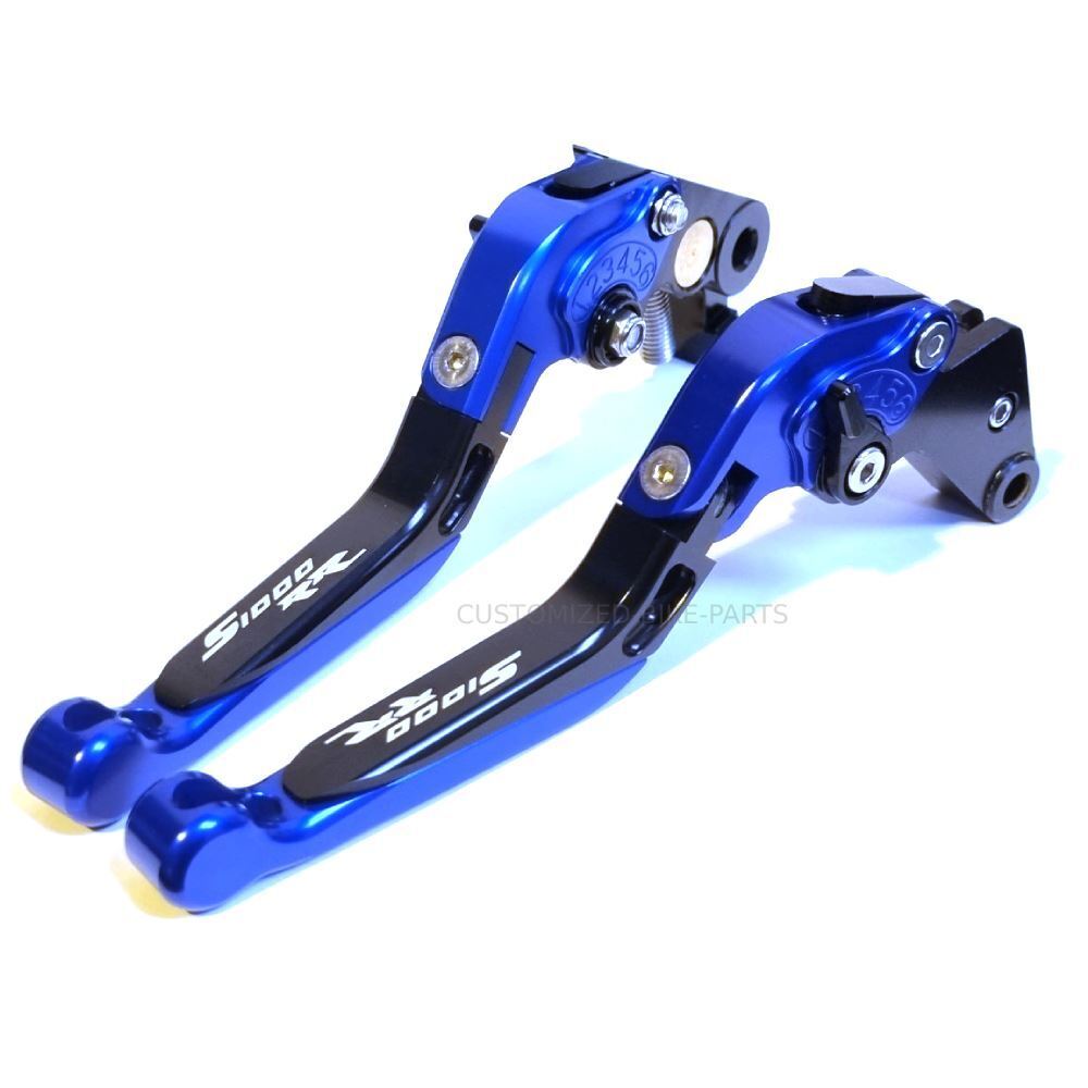 Blue/black Adjustable Extendable Brake Clutch Levers Set - BMW S1000RR 2020-2025