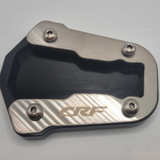 Black Side Stand Kickstand Shoe Extender - Honda CRF300L CRF 300 Rally 2020-2025