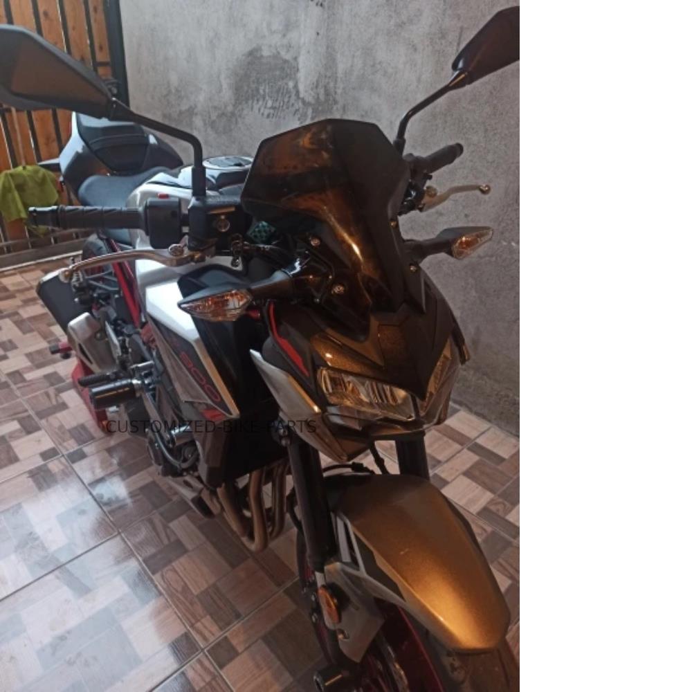 Motorcycle Black Windscreen Windshield Screen - Kawasaki Z900 Z650 2020-2024