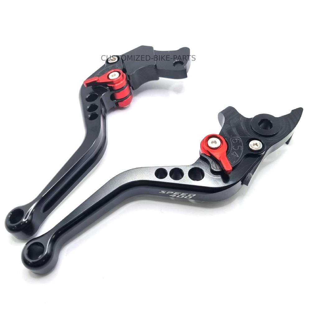 Triumph Speed 400 2023-2026 Short Black Adjustable Clutch & Brake Levers