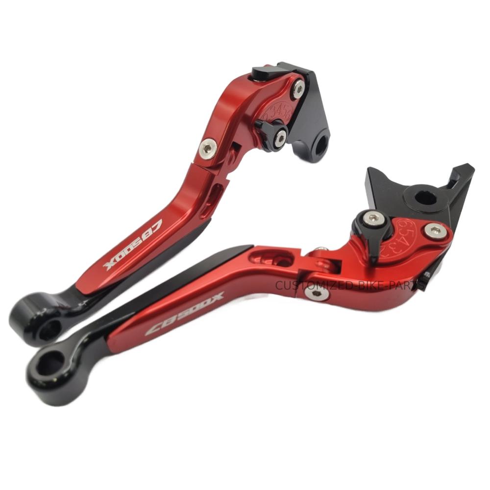 Red / Black Adjustable Brake & Clutch Levers - Honda CB500X 2022-2025