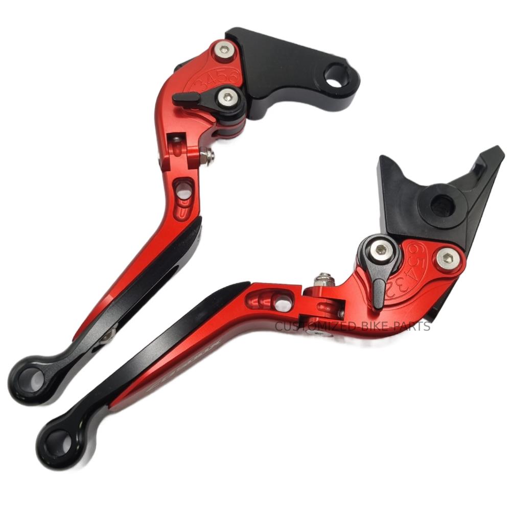 Red / Black Adjustable Brake & Clutch Levers - Honda CB500X 2022-2025