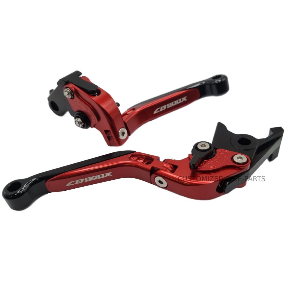 Red / Black Adjustable Brake & Clutch Levers - Honda CB500X 2022-2025