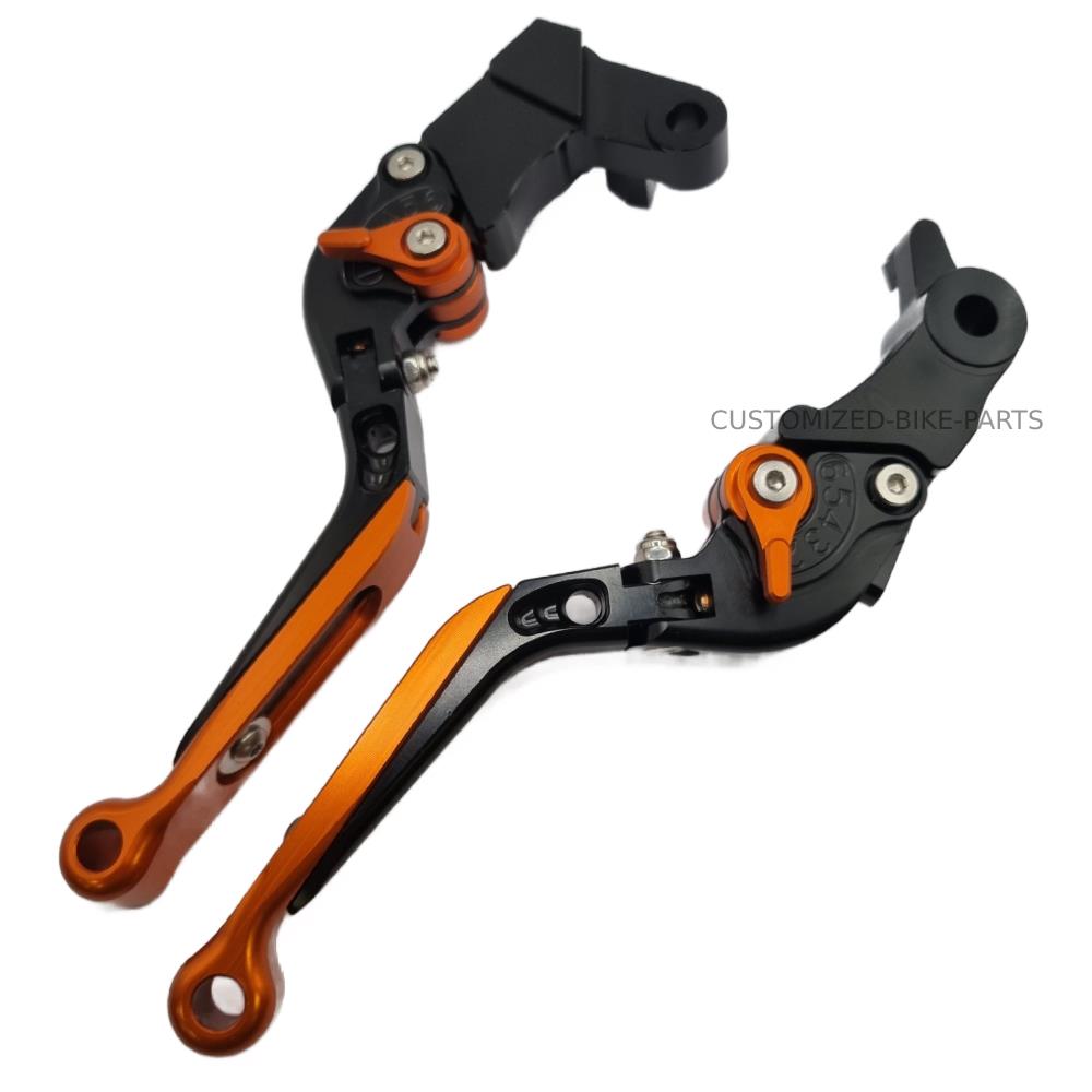 KTM 790 Duke 2018-2025 | Adjustable Clutch & Brake Lever Set Black / Orange
