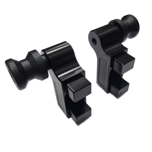 Black Motorcycle Paddock Stand Spool Bobbins - Honda CB125R CB300R 2018-2025