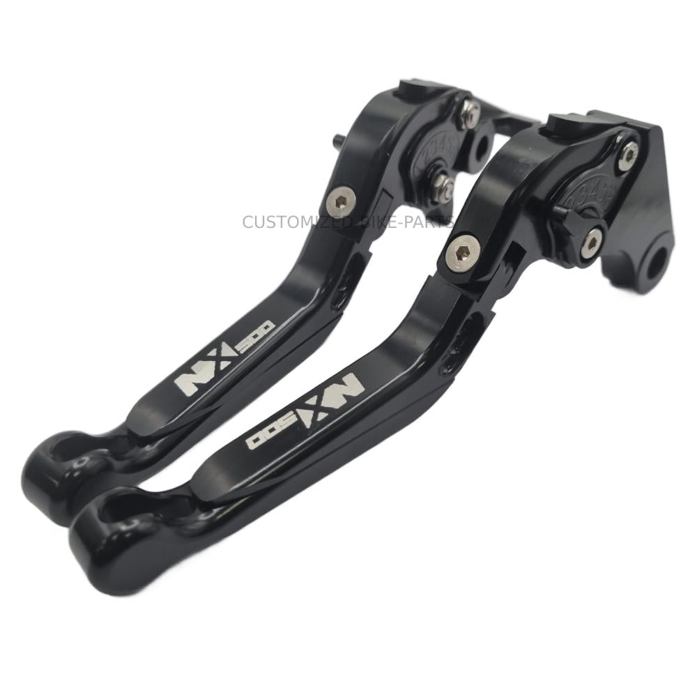 Black Adjustable Extendable Brake & Clutch Levers - Honda NX500 2024-2025