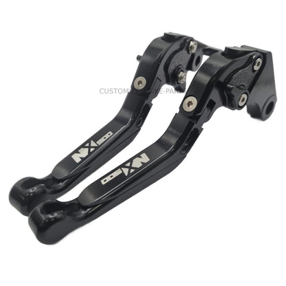 Black Adjustable Extendable Brake & Clutch Levers - Honda NX500 2024-2025