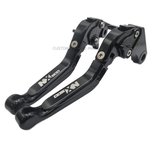 Black Adjustable Extendable Brake & Clutch Levers - Honda NX500 2024-2025