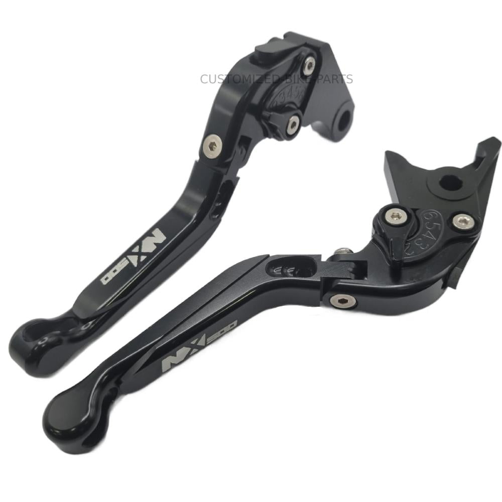 Black Adjustable Extendable Brake & Clutch Levers - Honda NX500 2024-2025