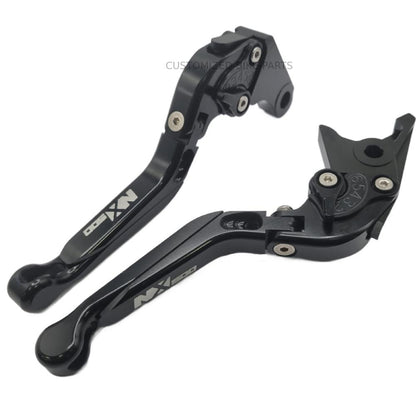 Black Adjustable Extendable Brake & Clutch Levers - Honda NX500 2024-2025