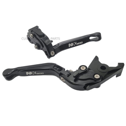 Black Adjustable Extendable Brake & Clutch Levers - Honda NX500 2024-2025