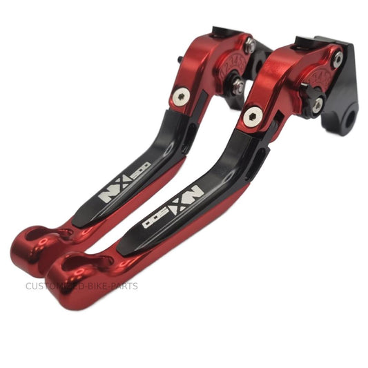 Red / Black Adjustable Extendable Brake & Clutch Levers - Honda NX500 2024-2025