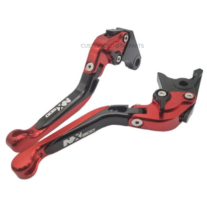 Red / Black Adjustable Extendable Brake & Clutch Levers - Honda NX500 2024-2025