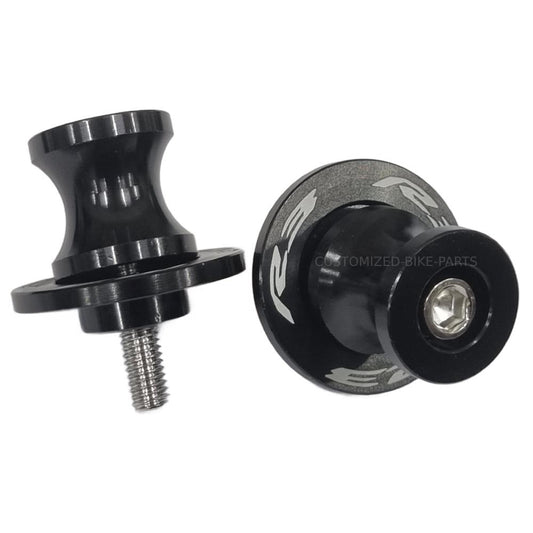 Black Rear Swingarm Spool Paddock Stand Bobbin - Yamaha YZF-R3 2015-2025