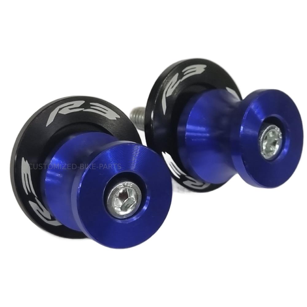 Blue Rear Swingarm Spool Paddock Stand Bobbin - Yamaha YZF-R3 2015-2025