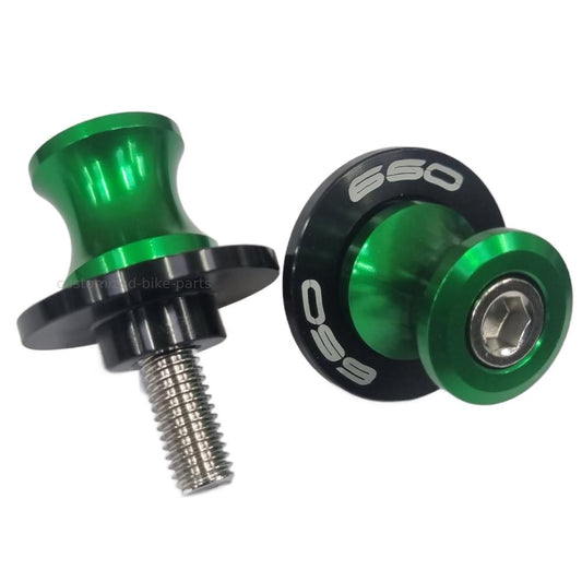 Green Swingarm Spool Paddock Stand Bobbin - Kawasaki Z650 / Ninja 650 2012-2025