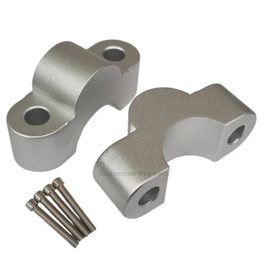 Silver Handlebar Mount Risers Clamp - BMW S1000XR S 1000 XR 2020-2025