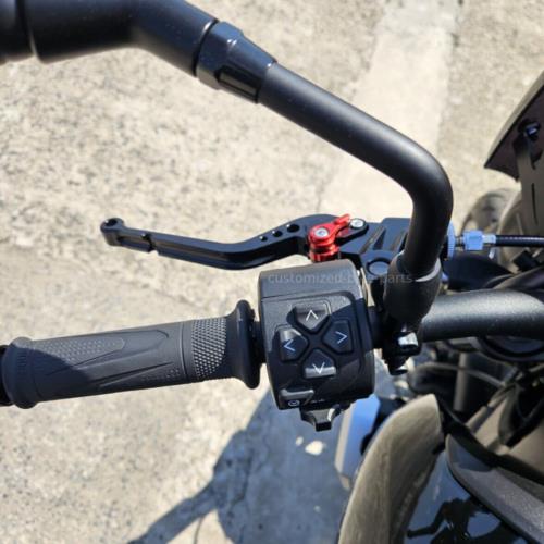 CNC Long Black Clutch & Brake Levers For Triumph Daytona 660 2024-2025