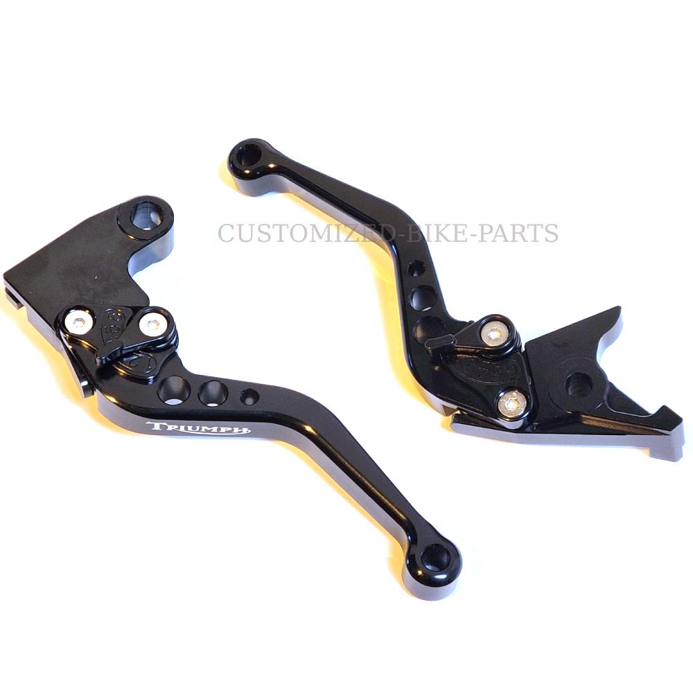 Short Black Adjustable Clutch & Brake Levers - Triumph Daytona 660 2024-2025