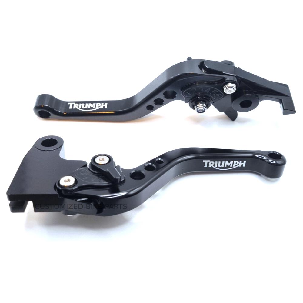 Short Black Adjustable Clutch & Brake Levers - Triumph Daytona 660 2024-2025