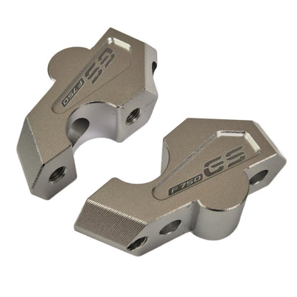Off-Set Silver Handlebar Mount Risers Clamp - BMW F750GS 2018-2024