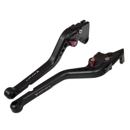 Long Black Clutch & Brake Levers For Yamaha MT-07 2014-2025