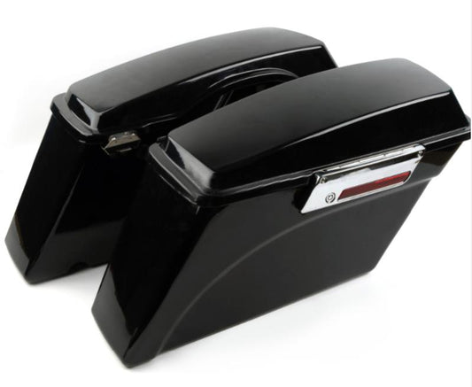 Hard Saddlebags w/ Lid Latch Kit & Chrome Latches Harley Touring 1993-2013