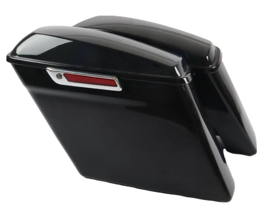 Stretched Hard Saddlebags w/ Lid & Chrome Latches Harley Touring 2014-2024