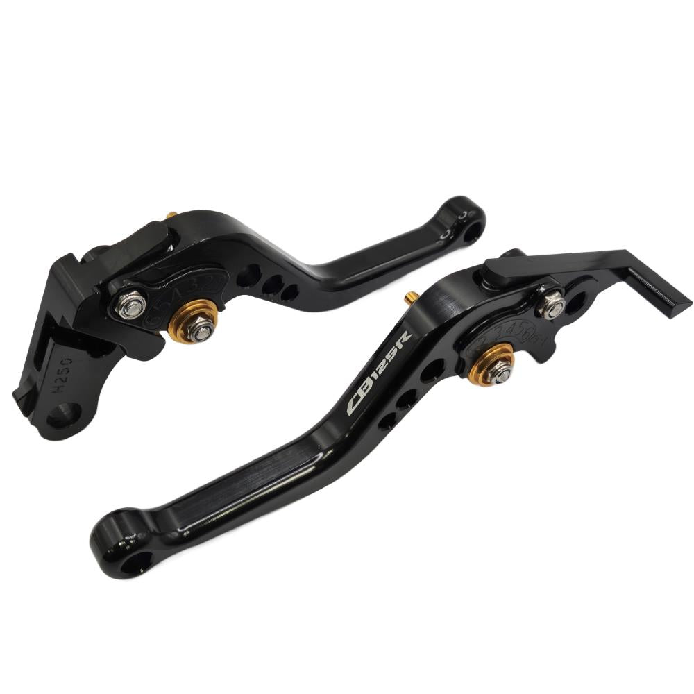 Short Black Gold Clutch & Brake Levers For Honda CB125R 2019-2025