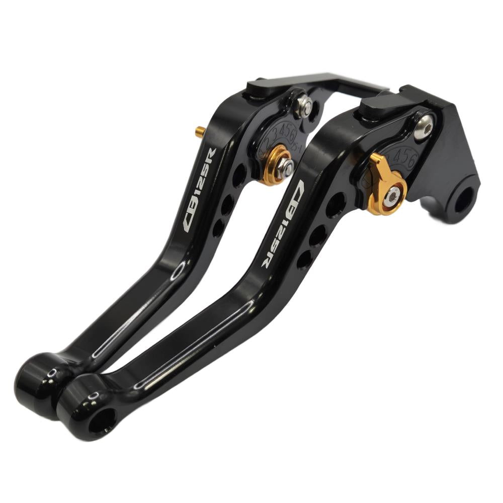 Short Black Gold Clutch & Brake Levers For Honda CB125R 2019-2025