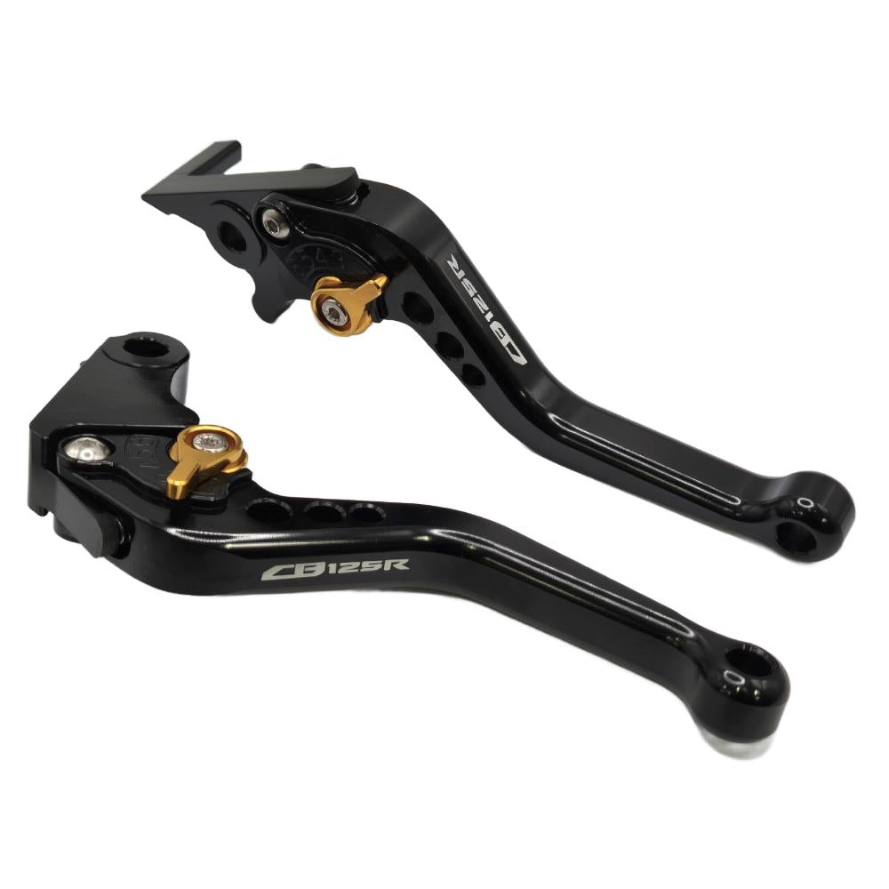 Short Black Gold Clutch & Brake Levers For Honda CB125R 2019-2025