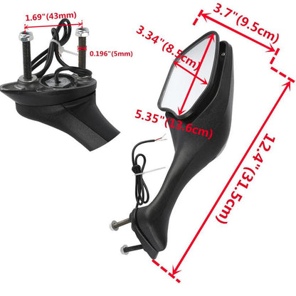 LED Turn Rear View Side Signal Mirrors For HONDA CBR1000RR 2008-2016